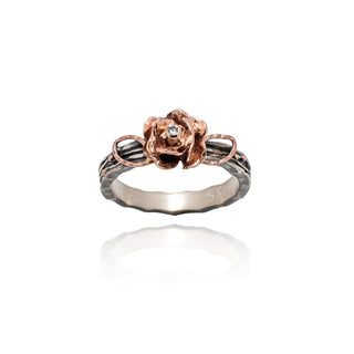 Rose with 2pt diamond