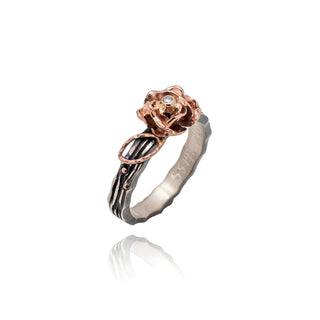 Rose with 2pt diamond