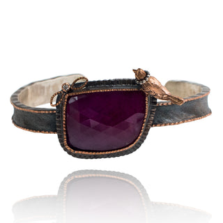 Ruby/bird 7mm cuff