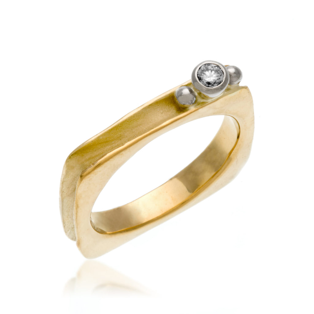 Square stack with 8pt diamond – Ann Marie Cianciolo Designs