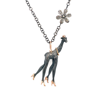 Giraffe with heels necklace